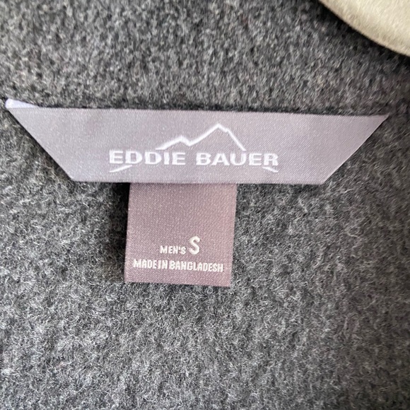 Eddie Bauer Grey fleece Full Zip Men’s Vest with Zip pockets Size S - Picture 3 of 8